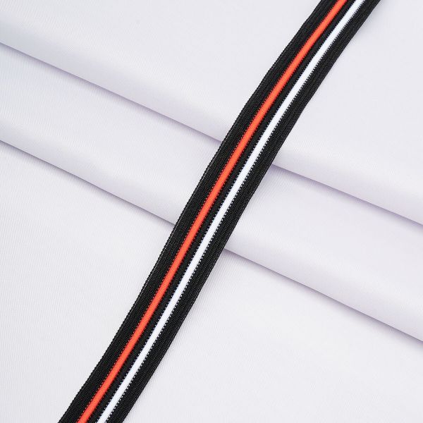 Тесьма лампасная 20.0 мм / 36.58 метра, черный/белый/красный, 21821