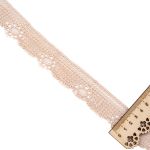 Кружево гипюр (плетёное) 40 мм, матовая нить, NN236 молочный, 13.72 м