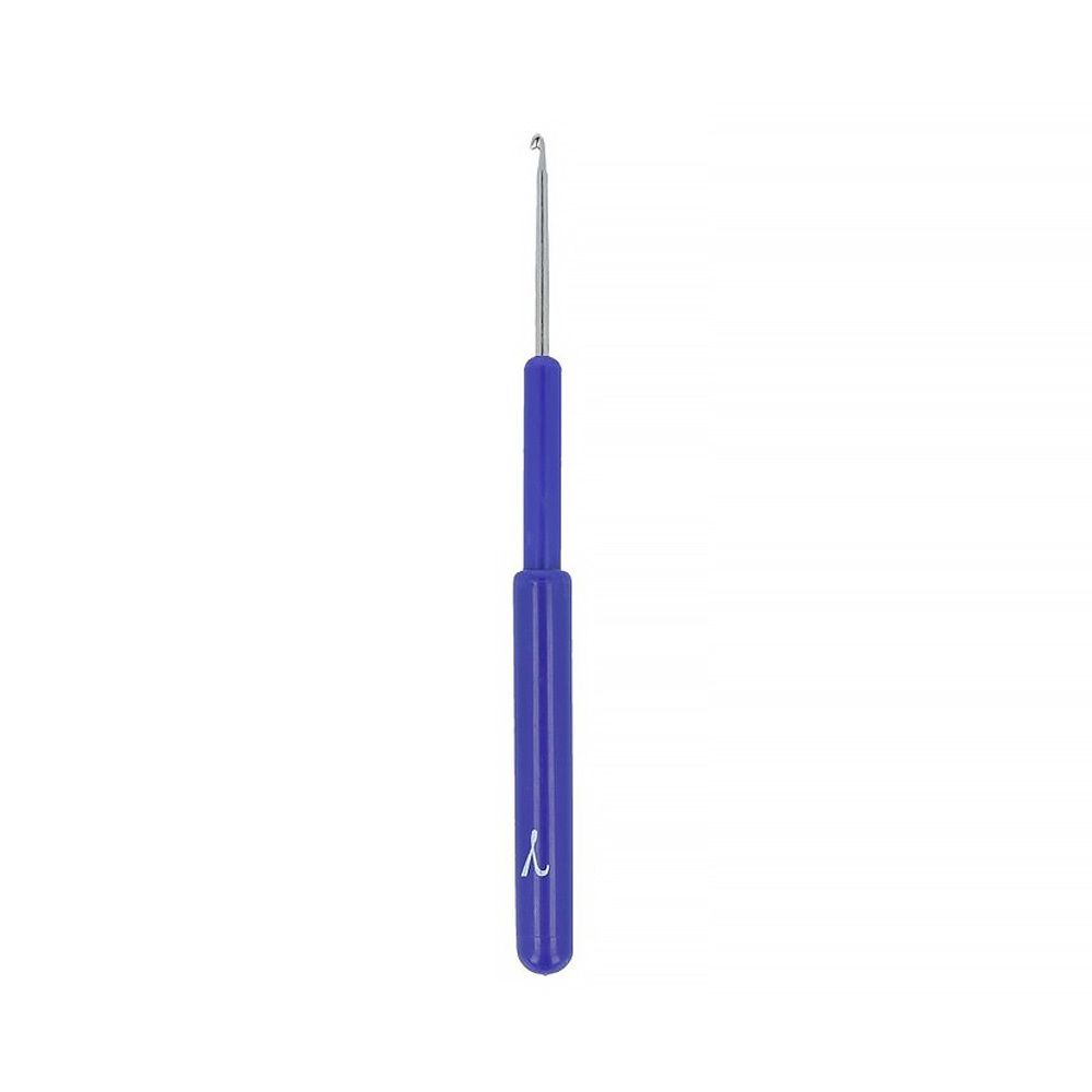 Крючок для вязания с пластиковым колпачком металл ⌀2.7 мм, 8 см, 1 шт, в чехле, Gamma HC