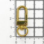 Карабин металл 10.0 мм (34х12 мм), желтое золото цв.01, 10 шт, ГД15089