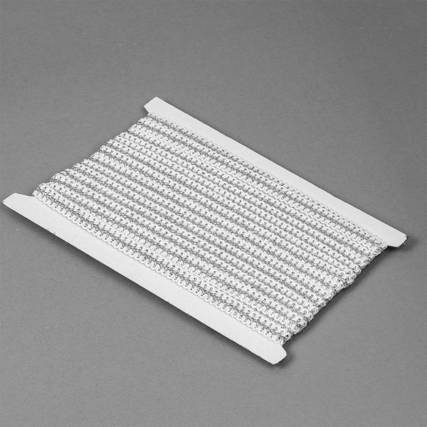 Тесьма Шанель плетеная 8 мм, 0384-0017 цв.серебро уп.9м