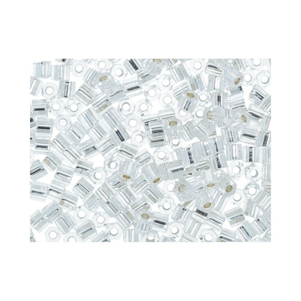 Бисер Toho 11/0 Hexagon 3 (2.2 мм), 25 г (5х5 г), 0021 серебристый