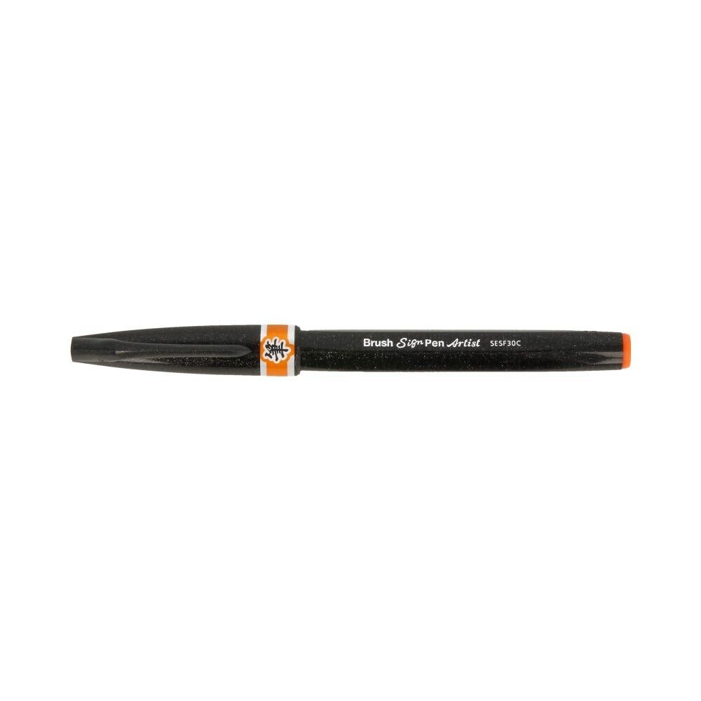 Браш пен Pentel Brush Sign Pen Artist, ultra-fine 0.5-5 мм, кисть/круглое тонкое, SESF30C-FX оранжевый