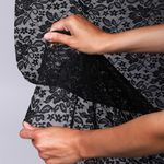 Ткань кружевная (гипюр стрейч) 90 г/м², 150 см / 45 метров, TBY.M0064 цв.черный