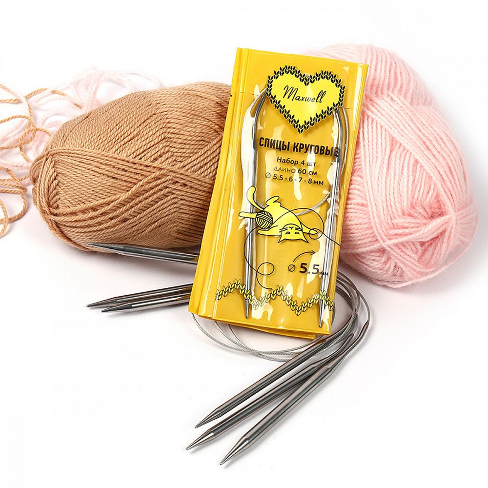 Набор круговых спиц Maxwell Gold 4 шт длина 60см 5.5-6-7-8мм