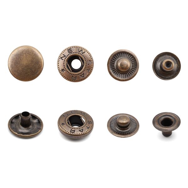 Кнопка Альфа (S-образная) ⌀15.0 мм, ≈720 шт, СТАЛЬ, антик, NEW STAR