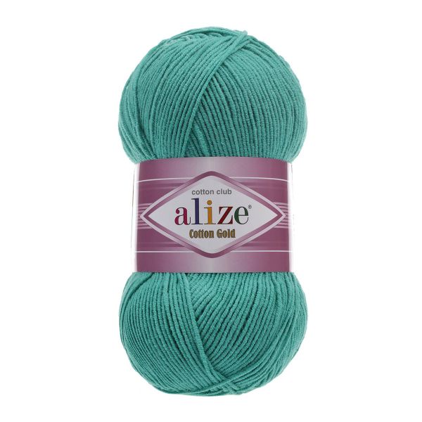 Пряжа Alize (Ализе) Cotton Gold / уп.5 мот. по 100 г, 330м, 610 изумруд A