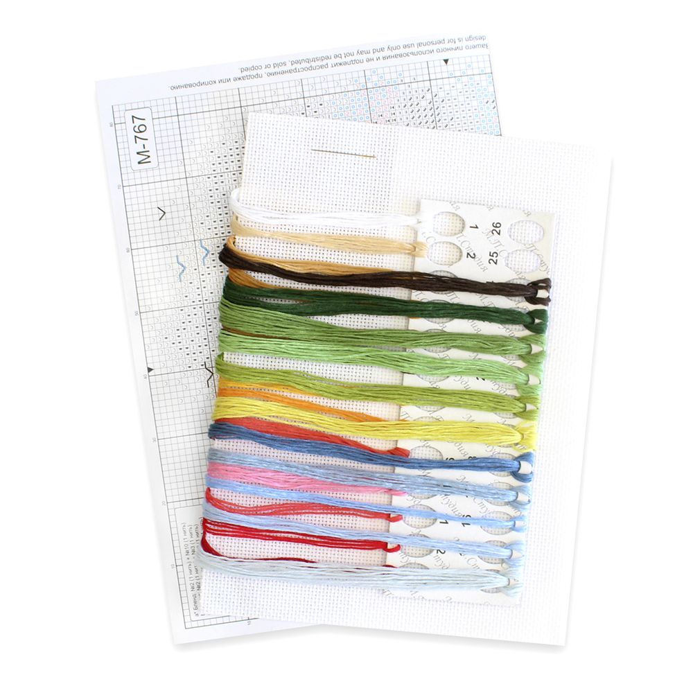 Набор для вышивания нитками МП Студия М-767, Прокачу с ветерком, 19х15 см