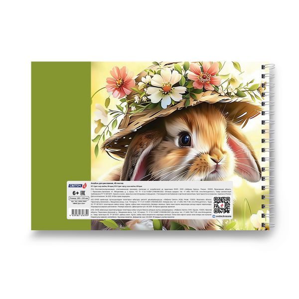 Альбом для рисования 100 г/м², A4 29.5х21 см, 5 шт на гребне 48 л, 01621 МИКС Для тебя, Светоч А234