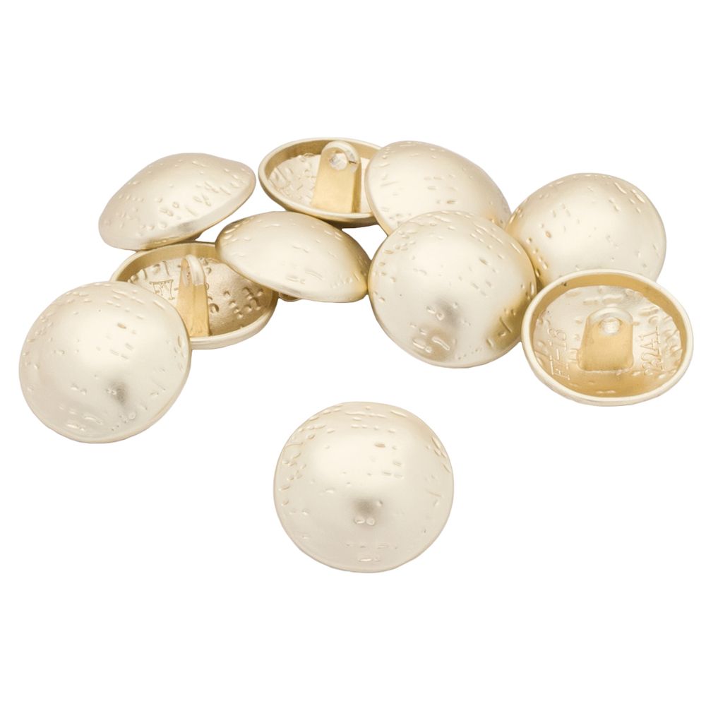 Пуговицы на ножке 28L=18 мм, металл, M.Gold (матовый золотой), 10 шт, MP21