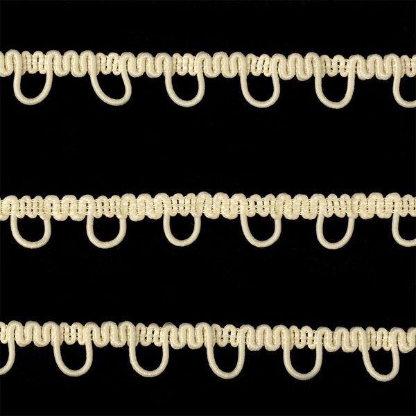 Тесьма с эластичными петлями 15 мм, F102 молочный, уп.22,9м