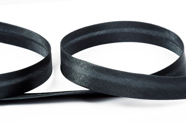 Косая бейка атласная 15 мм / 5 шт по 5.4 метра, №073 т.т.серый, Gamma GK-15P