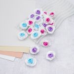 Цветочек-розочка из фоамирана 38 мм, микс №5, 3 цвета, 24 шт