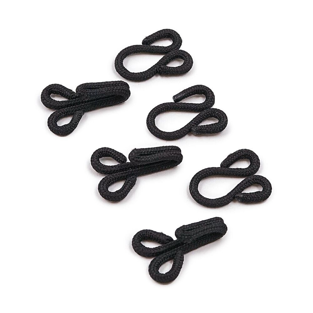 Крючки пришивные для меховой одежды, сталь черный цв, Prym