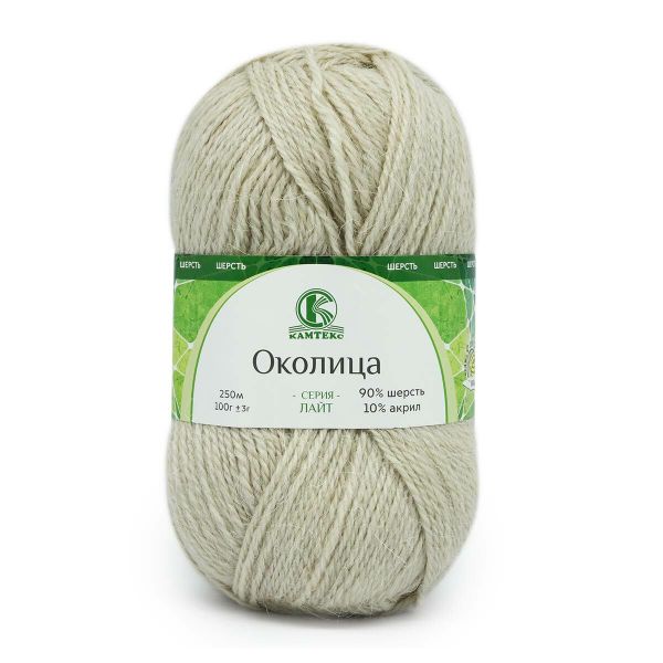 Пряжа Камтекс Околица / уп.5 мот. по 100 г, 250 м, 106 жемчужный