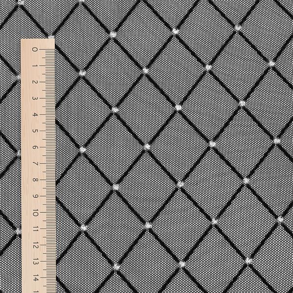 Сетка бельевая эластичная 85 г/м², шир.150 см / 25 метров, с флоком TBY.SZ030218 цв.черный /SZ030218.01/