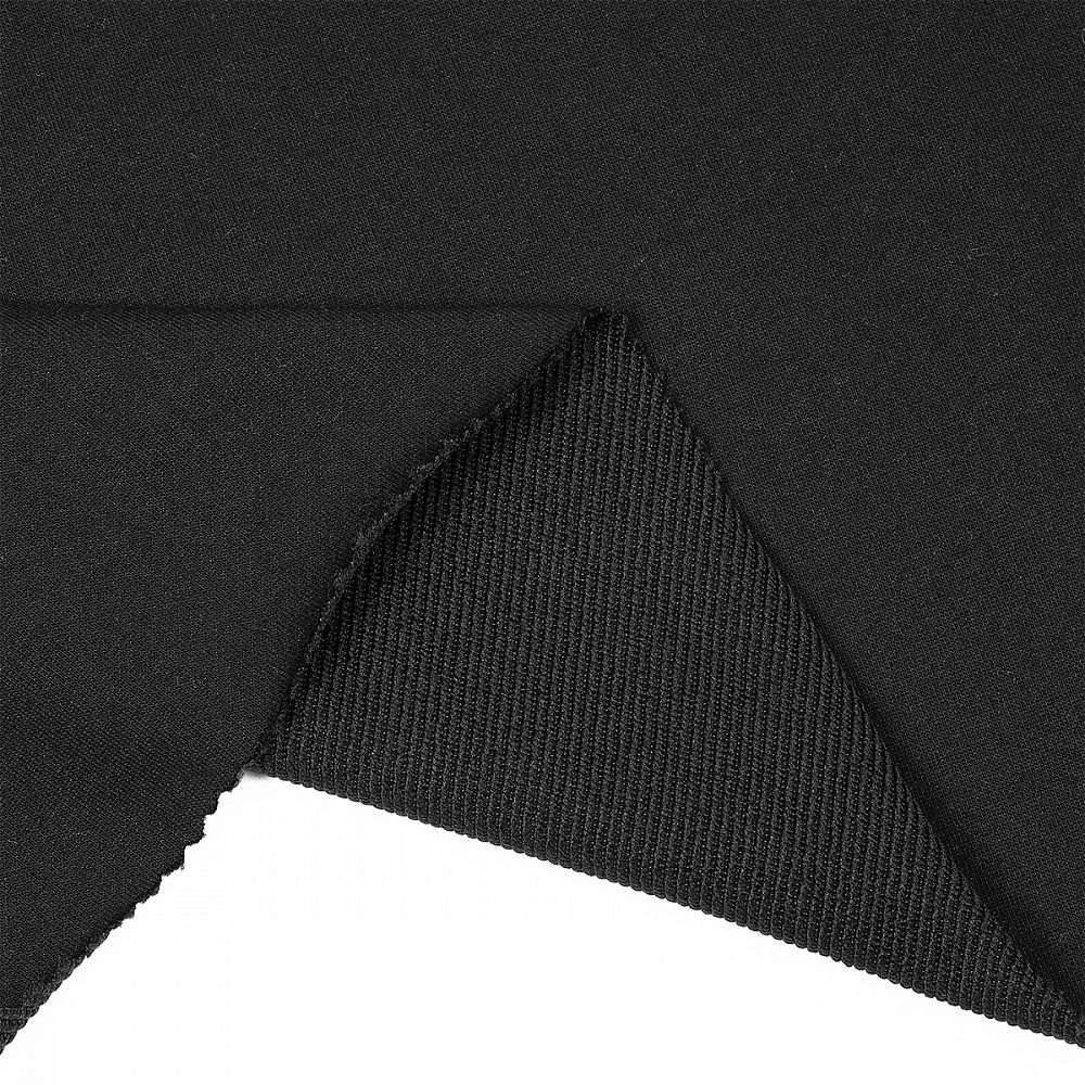 Футер 2-нитка петля поликоттон стрейч 220 г/м², 160 см / 3 метра, ФУТ2Х.TBY.ХЛ-ПЭ.ЧЕР.3, цв.черный