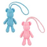 Набор для вязания игрушки Miadolla AMG-MN-0148, Мишки Брик (голубой и розовый), 10 см