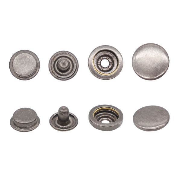 Кнопка Дельта (O-образная) ⌀15/15 мм, ≈72 шт, МЕТАЛЛ, чер.никель, NEW STAR