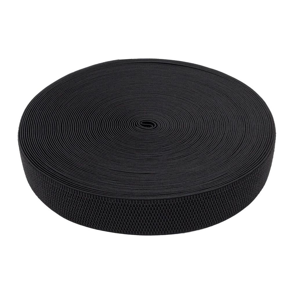 Резинка для подтяжек (помочная) 40.0 мм / 25 метров, 25.2 г/п.м., 580 черный, 6123-9344