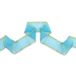 Лента для бантов 70.0 мм / 25 метров, с мет. краем, голубой, С3502