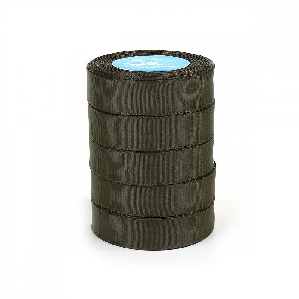 Лента репсовая (в рубчик) 25.0 мм, цв.569 хаки For Hobby 5 шт по 22.86м (±1м)