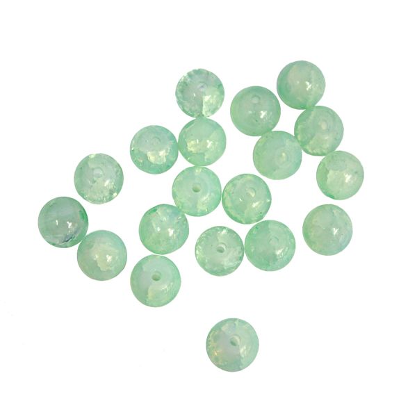 Бусины стекло ⌀8 мм, кракле нефритовое, 34 шт, Astra&Craft, 1
