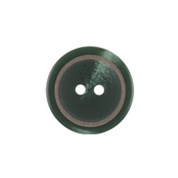 Пуговицы 2 прокола костюмные 15 мм, 24 шт, С890 зеленый, Gamma LQ 0028