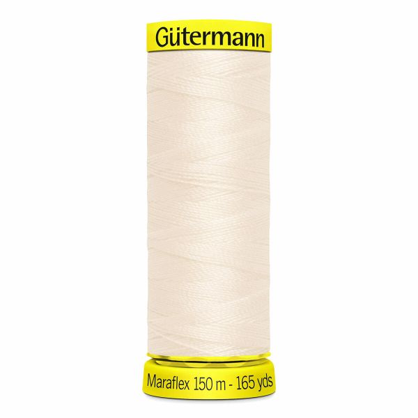 Нитки для трикотажа Gutermann Maraflex, 150м, 802 молочно-бежевый, 5 катушек