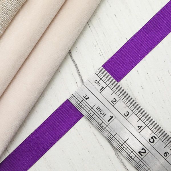 Лента репсовая (в рубчик) 12.0 мм, 171 т. фиолетовый, уп.18,28 м