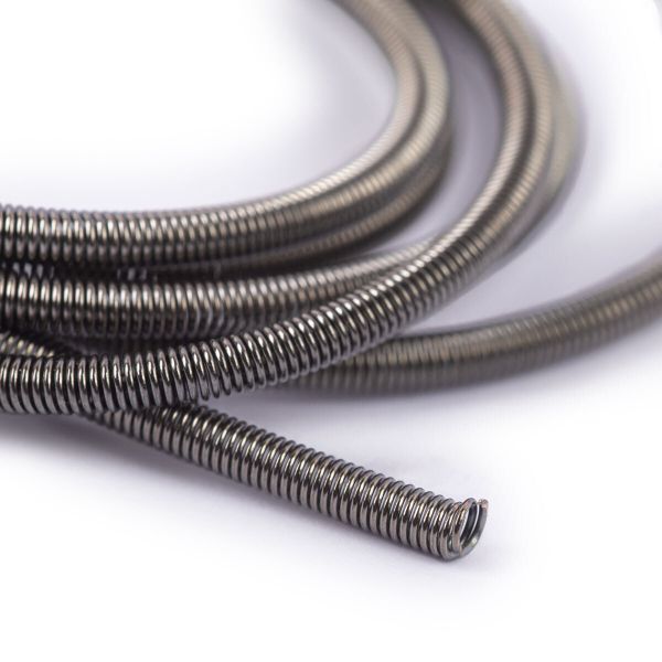 Канитель сталь ⌀1.5 мм (in ⌀0.9 мм), 5 шт по 0.5 метра, 04 под чёрный никель, Zlatka FWWZ-15