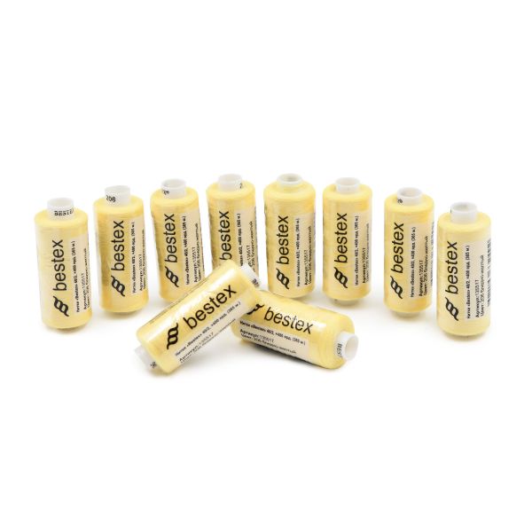 Нитки швейные бытовые Bestex 40/2, 365 м (400 ярд) / 10 кат., 206 бледно-желтый