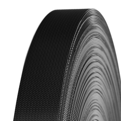 Лента контактная липучка низкий крючок (велкро) пришивная 25 мм / 50 метров, низкий крючок, черный, КРЮЧОК, качество "А"