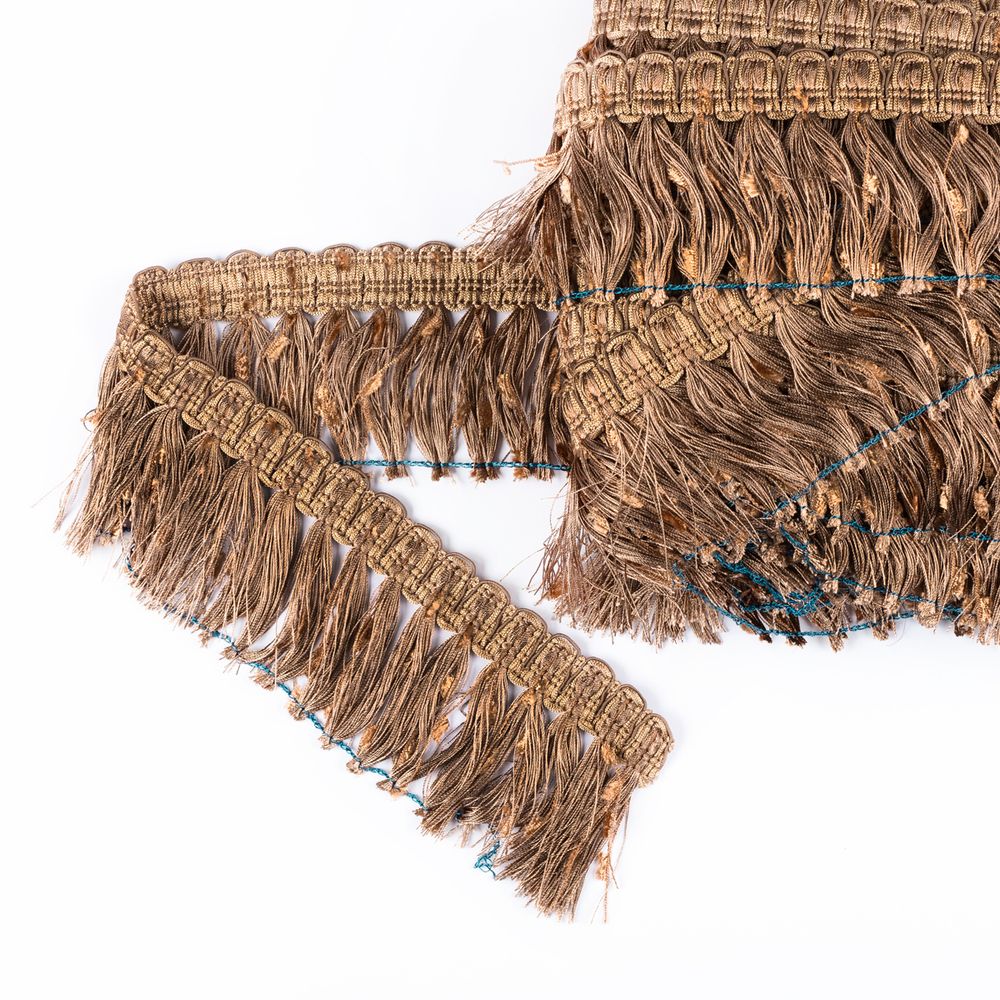 Бахрома отделочная 80.0 мм / 25 метров, 107 золото/бежевый, Gamma 2025