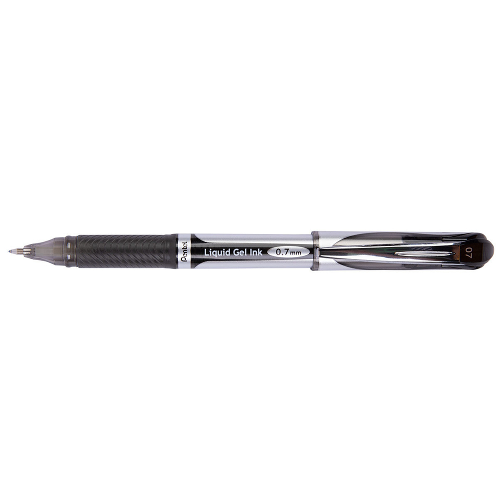 Ручка гелевая Energel 0.7 мм, 12 шт, BL57-AO черный стержень, Pentel