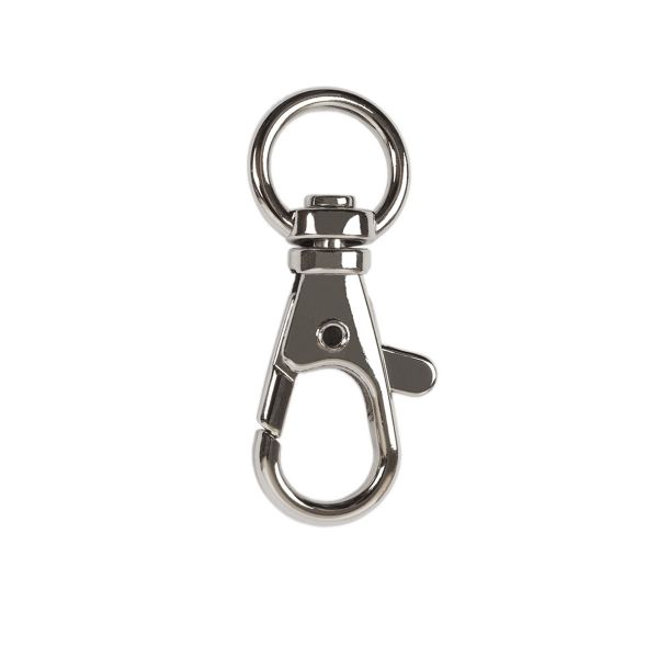 Карабин металл 12.0 мм (42х17 мм), 10 шт, 04 никель, Gamma GH 102/12/10