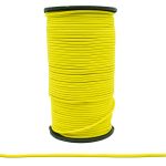 Резинка шляпная (шнур эластичный) ⌀3.0 мм / 100 метров, 0370-0300В, С504-желтый