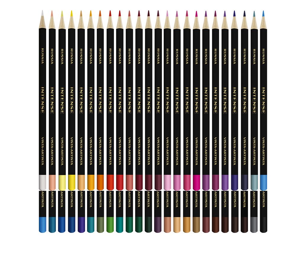 Набор цветных карандашей заточенный 4х48 цв, Vista-Artista INTENSE VICP-48