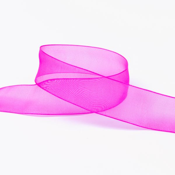 Лента капроновая (органза) 25.0 мм / 22.8±1 метра, 030 т.розовый, Blitz OR-25