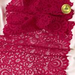 Кружево бельевое эластичное 205 мм / 3 м, TBY.YSTL00839, цв.18-1750 карминовый красный, Kruzhevo
