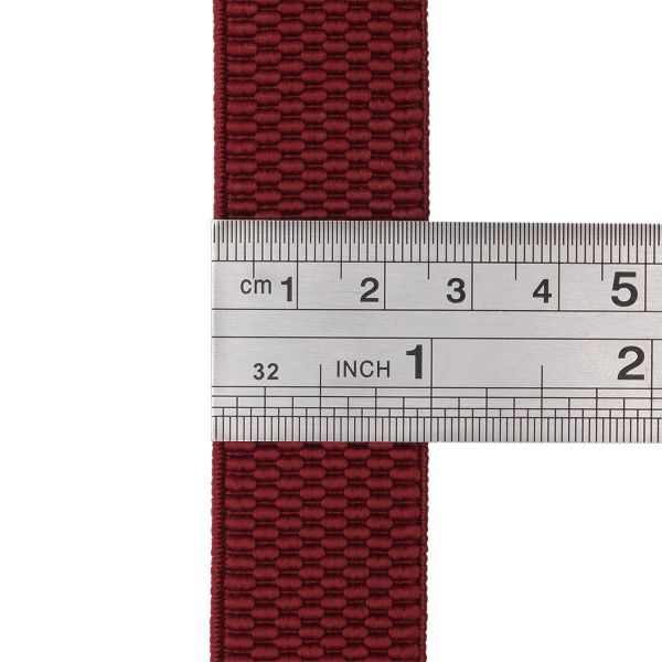 Резинка для подтяжек (помочная) 25.0 мм / 40 метров, 15.75 г/м, 520 темно-красный, 6123-9389
