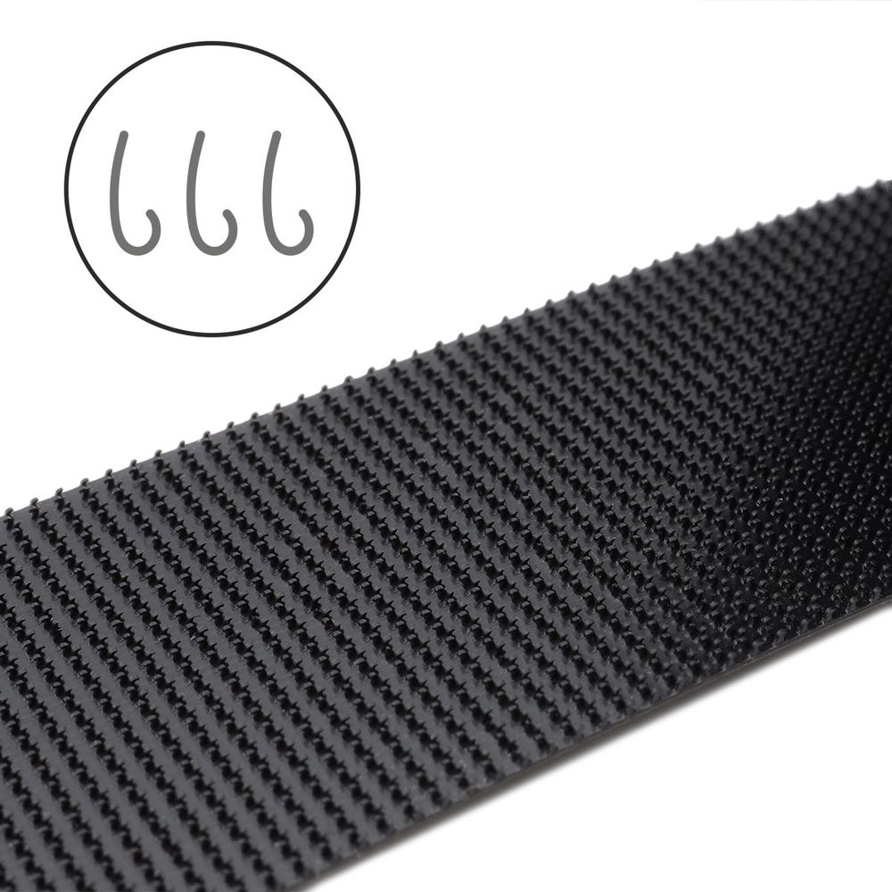 Лента контактная липучка (велкро) пришивная 25 мм / 1 метр, пластиковая, 7.8 г/м, 6131-9166, КРЮЧОК, качество &quot;А&quot;