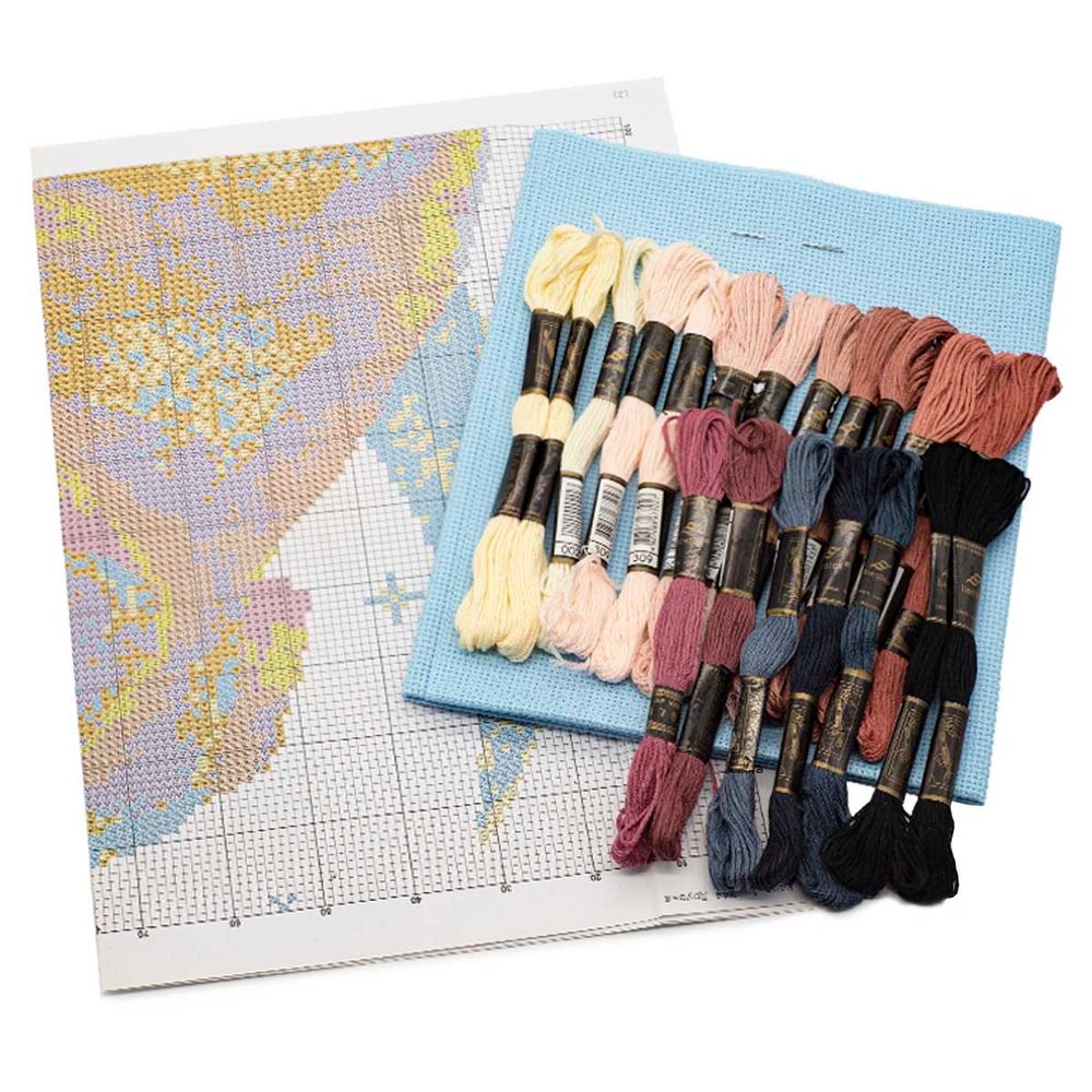 Набор для вышивания нитками Hobby&Pro, Друзья, 28х27 см