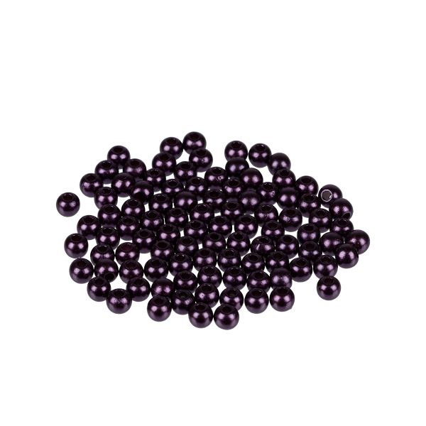 Бусины пластик ⌀4 мм, 100±5 шт, №15 сливовый, Zlatka PB