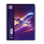 Тетрадь-перевертыш ученическая общая, A5 96 л. на гребне 65 г/м², белизна 100 %, 4 шт, клетка, 01212 МИКС - Свобода движения, Светоч Т119