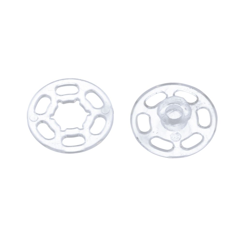 Кнопка пришивная пластик ⌀17 мм, 10 шт, 03 прозрачный, Gamma PKL-17