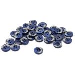 Пуговицы 4 прокола 24L=15 мм, пластик, col.E синий, 36 шт, CN2818