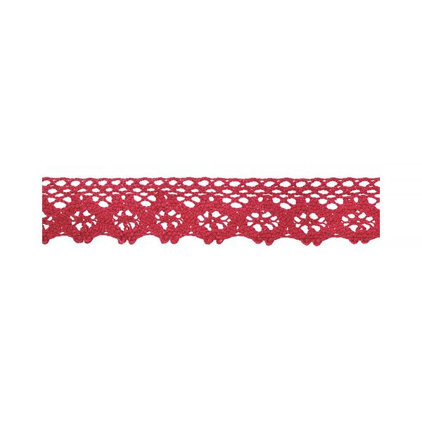 Кружево вязаное (тесьма) 20 мм / 5 шт по 3 м, 048 бордовый, HVK-25 Gamma