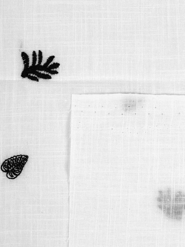 Ткань шитьё (прошва) 100 г/м², 150 см / 2 метра, TBY.Emb.A823.2.2, цв.02 белый