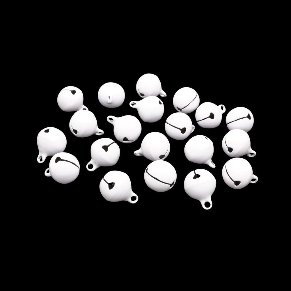 Бубенчики 14 мм, 20 шт, белый